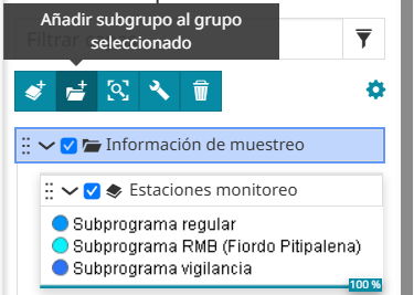 Herramienta capa subgrupo